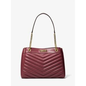 Michael Kors Whitney Medium Quilted Tote Bag – Oxblood – NWT